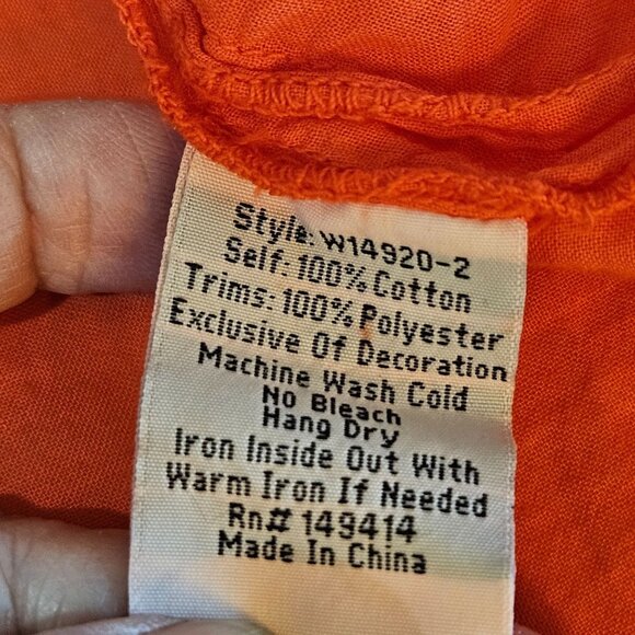 Johnny Was Alise Flare Sleeve Coral Blouse Medium Embroidered Boho Peasant Boho - Picture 10 of 12